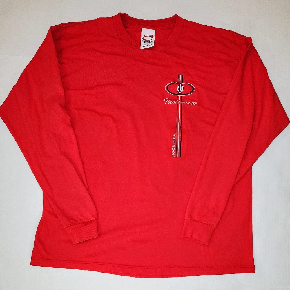 Cadre Athletic Indiana Hoosiers Crimson Red Long Sleeve Shirt Mens Sz XL Vintage